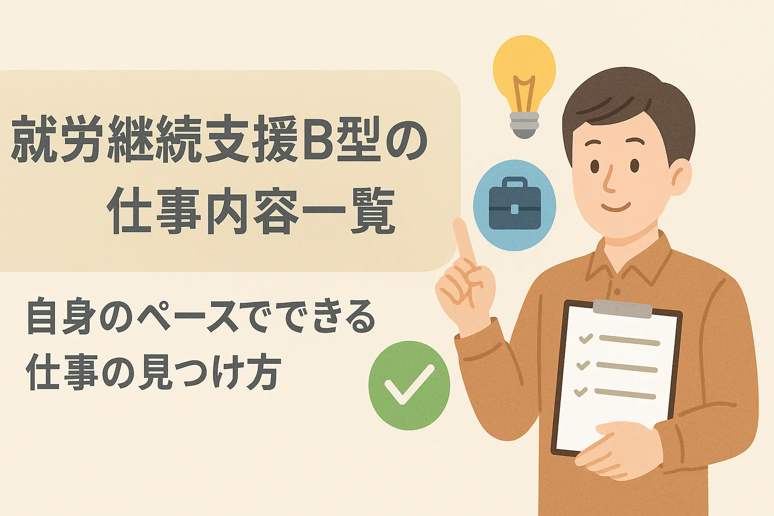 就労継続支援B型の仕事内容一覧｜自身のペースでできる仕事の見つけ方