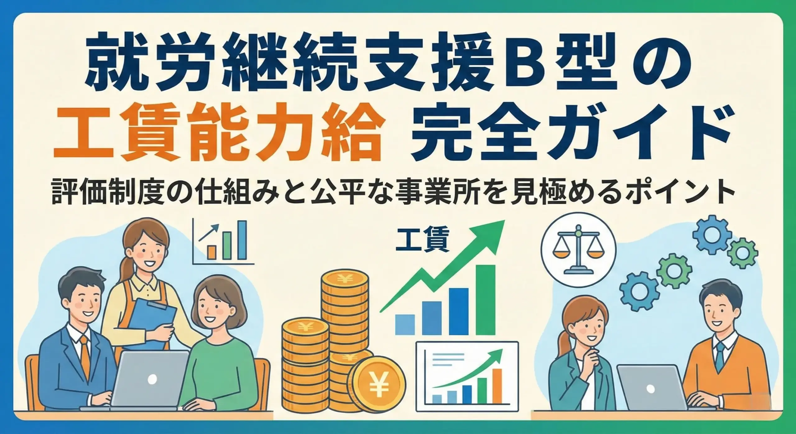 就労継続支援B型の工賃能力給完全ガイド｜評価制度の仕組みと公平な事業所を見極めるポイント