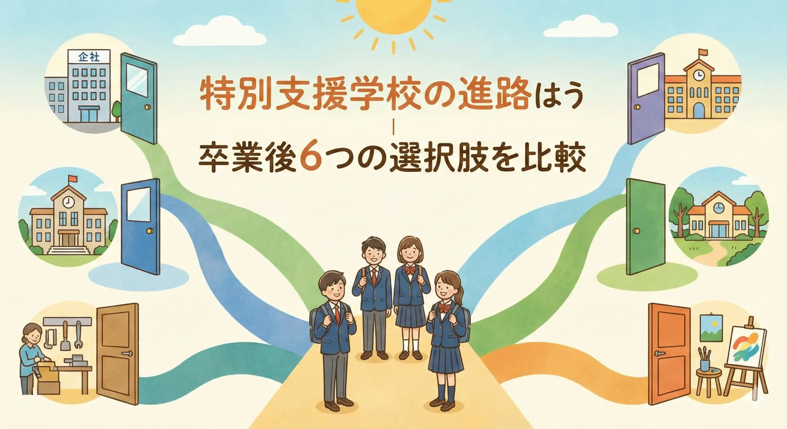 特別支援学校の進路はどう決める｜卒業後6つの選択肢を比較