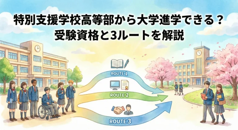 特別支援学校高等部から大学進学できる？受験資格と3ルートを解…
