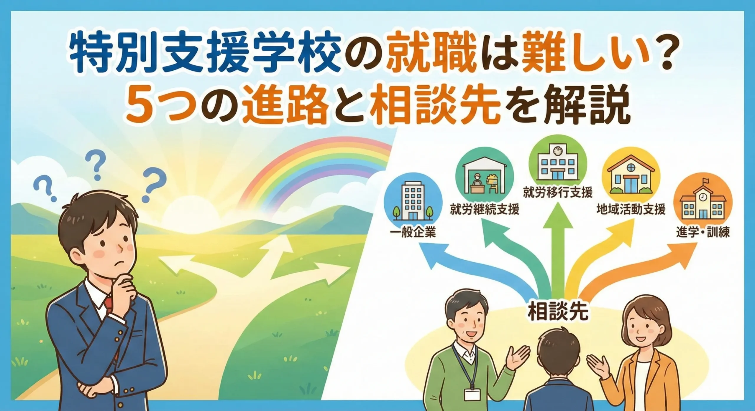 特別支援学校の就職は難しい？5つの進路と相談先を解説