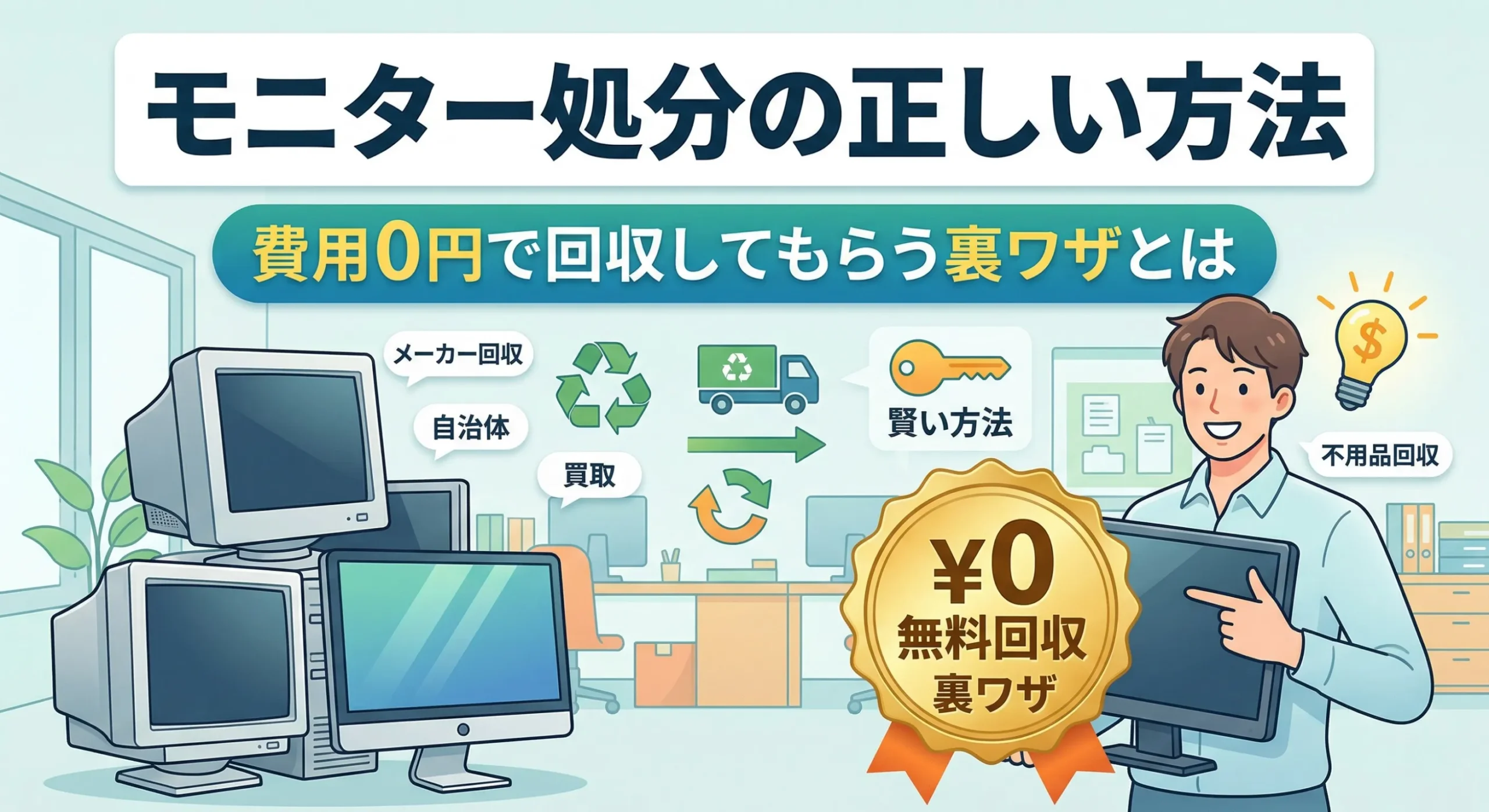 モニター処分の正しい方法｜費用0円で回収してもらう裏ワザとは