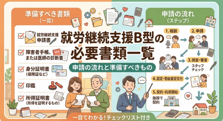 就労継続支援B型の受給者証更新｜必要書類と手続きの流れを解説