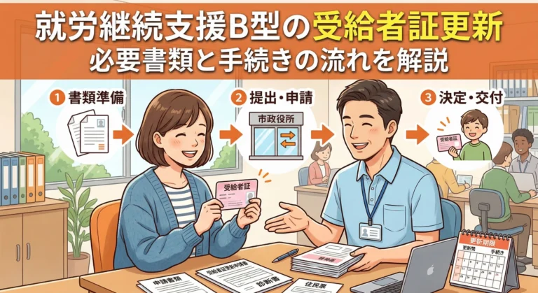 就労継続支援B型の必要書類一覧｜申請の流れと準備すべきもの