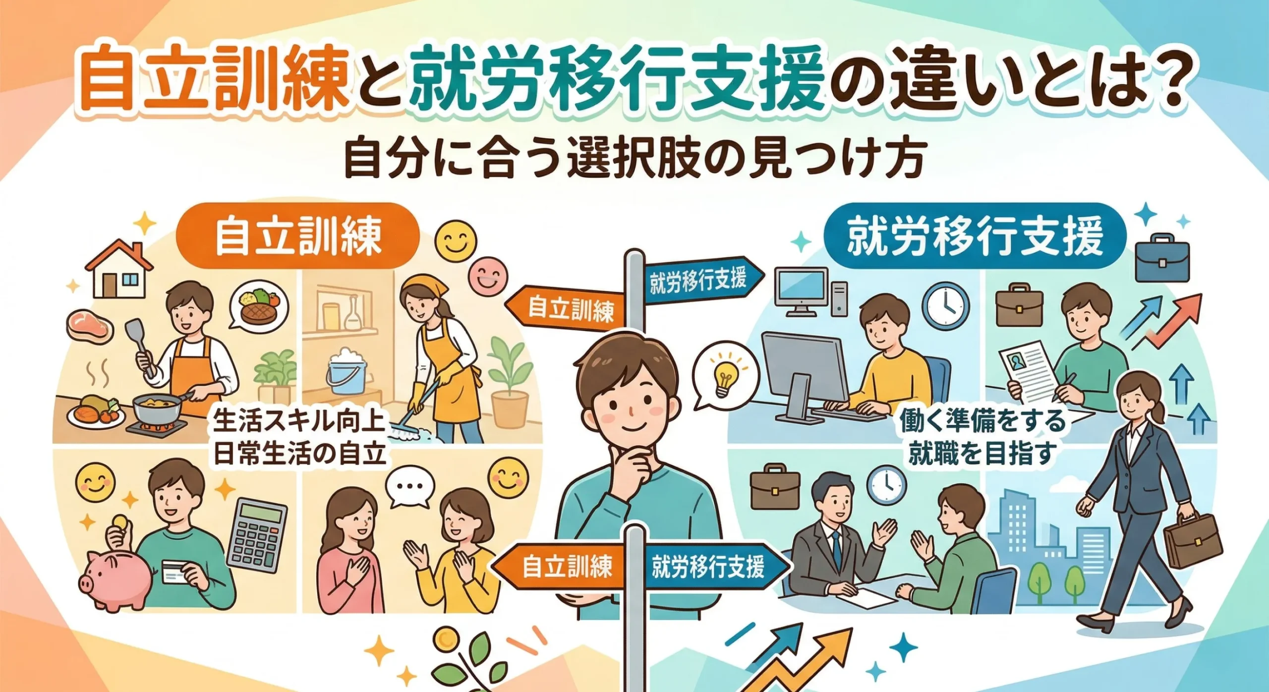 自立訓練と就労移行支援の違いとは？自分に合う選択肢の見つけ方