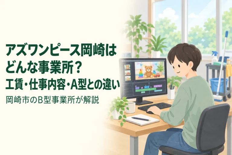 アズワンピース（As1Piece）岡崎はどんな事業所？工賃・仕事内…